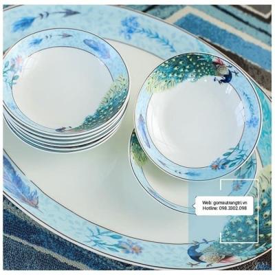 BỘ BÁT ĂN CHIM CÔNG KIÊU HÃNH 60 MÓN